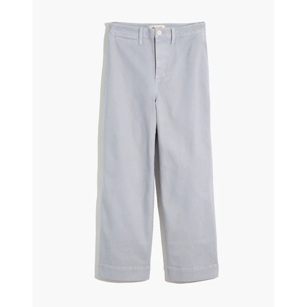 Madewell Gray Slim Emmett Wide Leg Crop High Rise Neutral Casual Pants Size 29